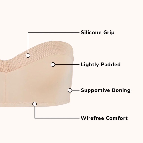 LIVELY The No-Wire Strapless Toasted Almond Strapless Bra - Picture 13 of 16